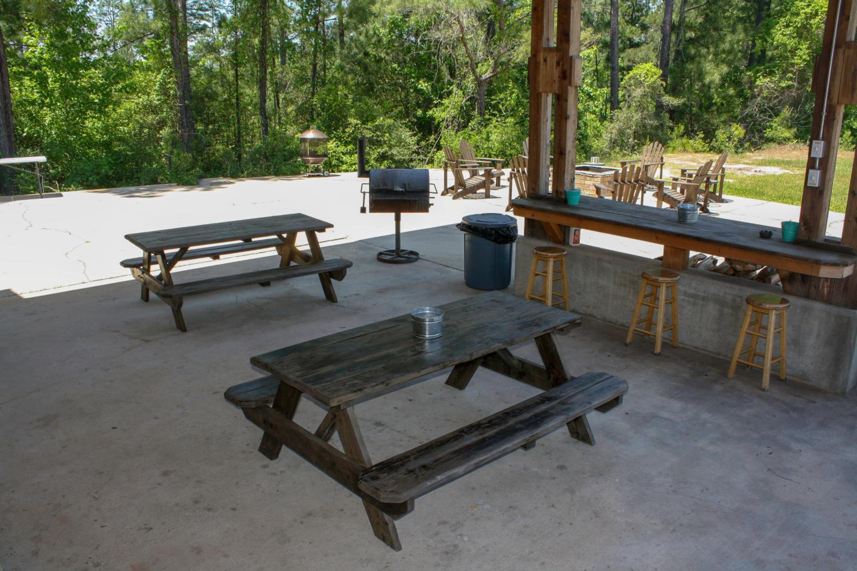 outdoor BBQ area