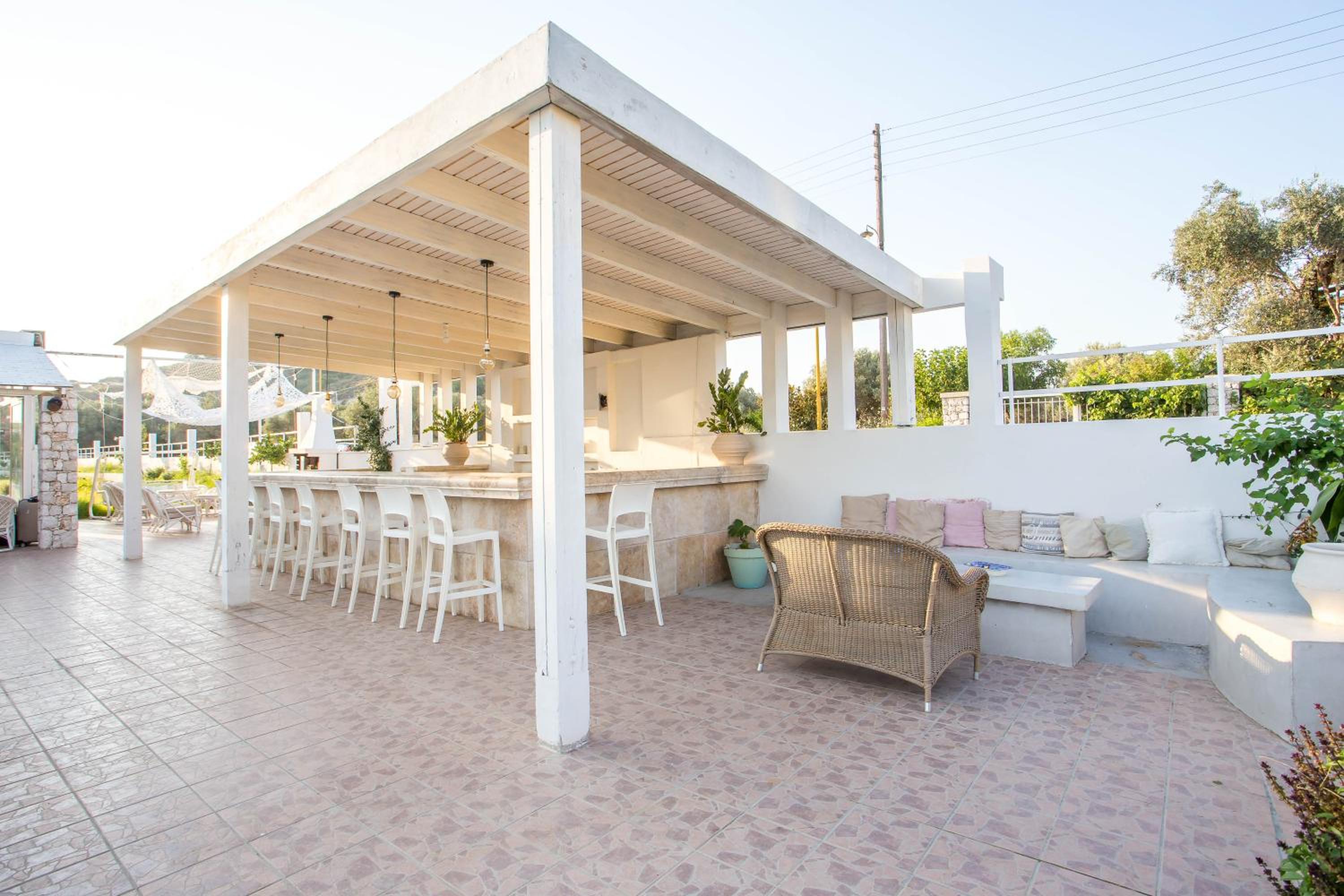 outdoor BBQ area