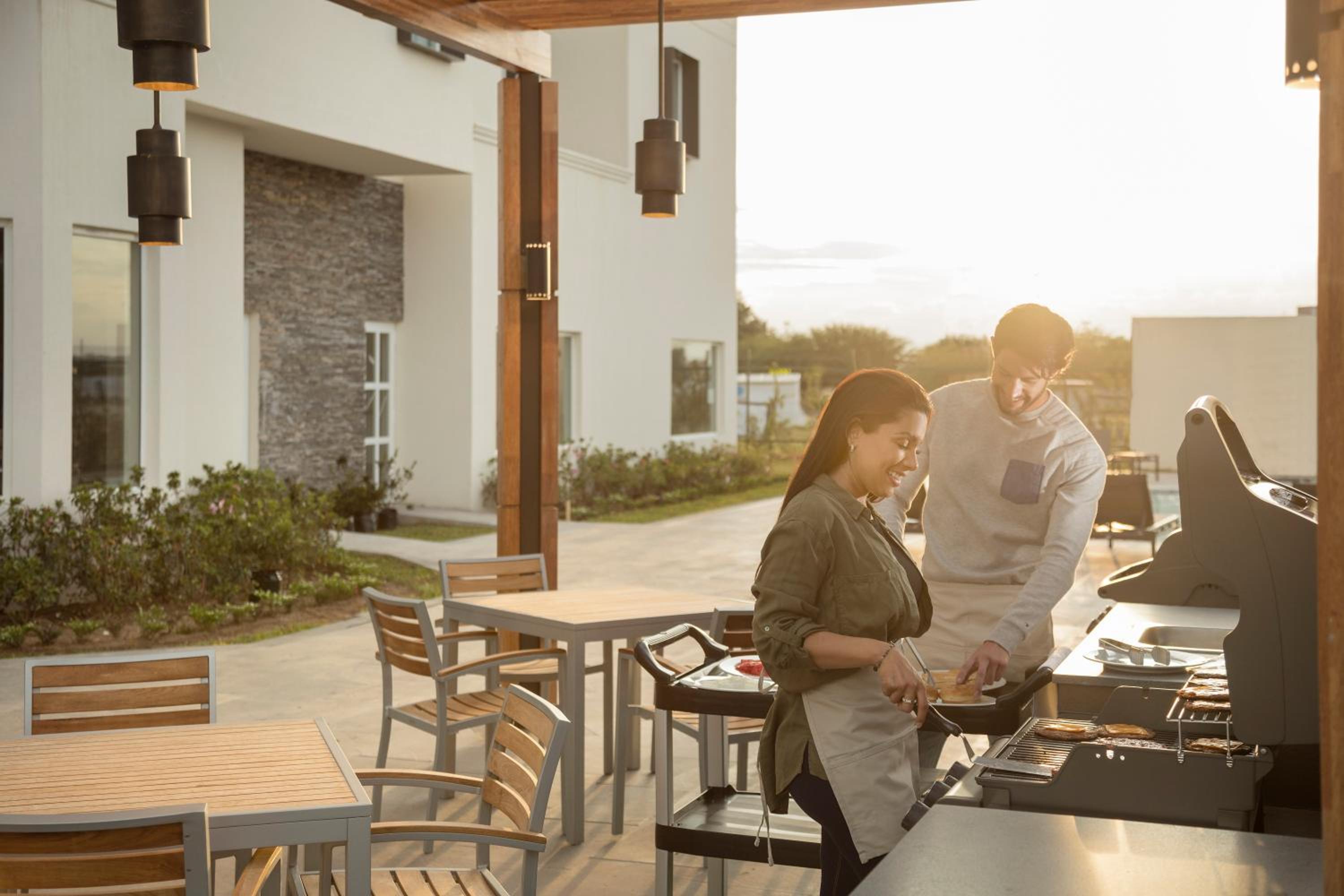 outdoor BBQ area