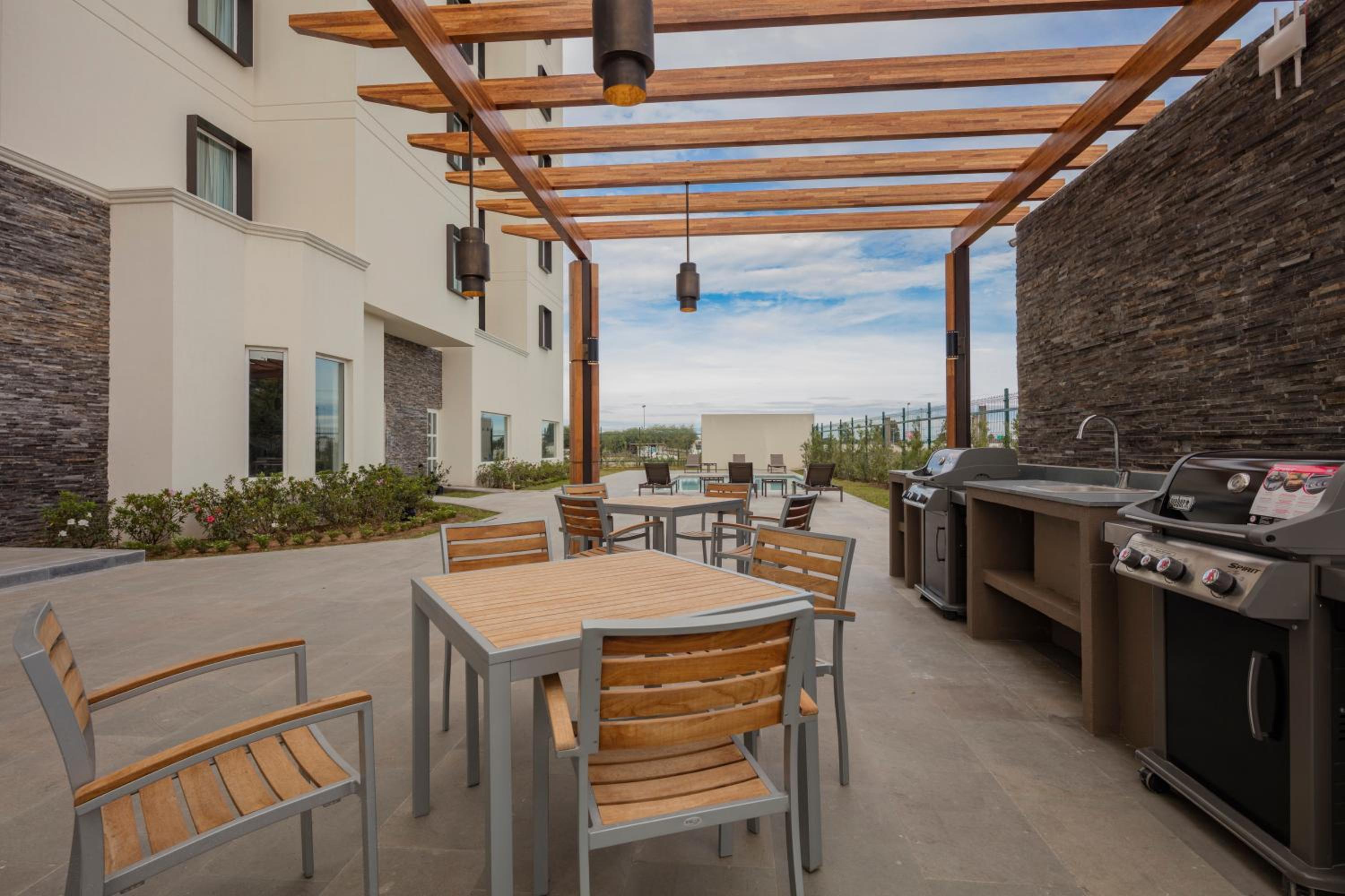 outdoor BBQ area
