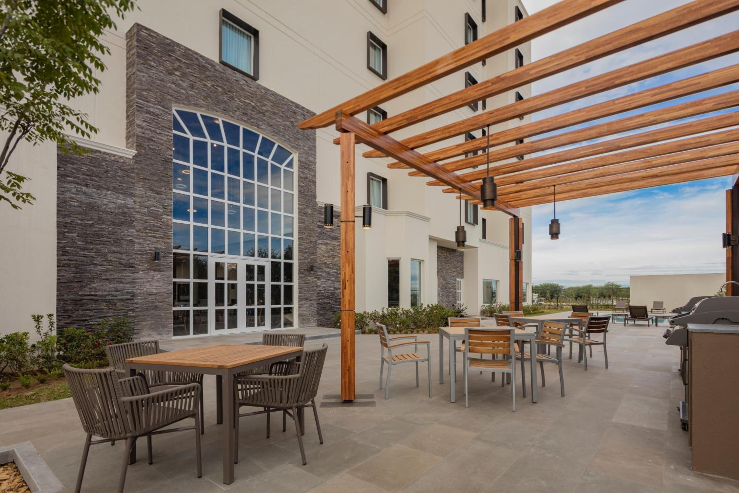 outdoor BBQ area