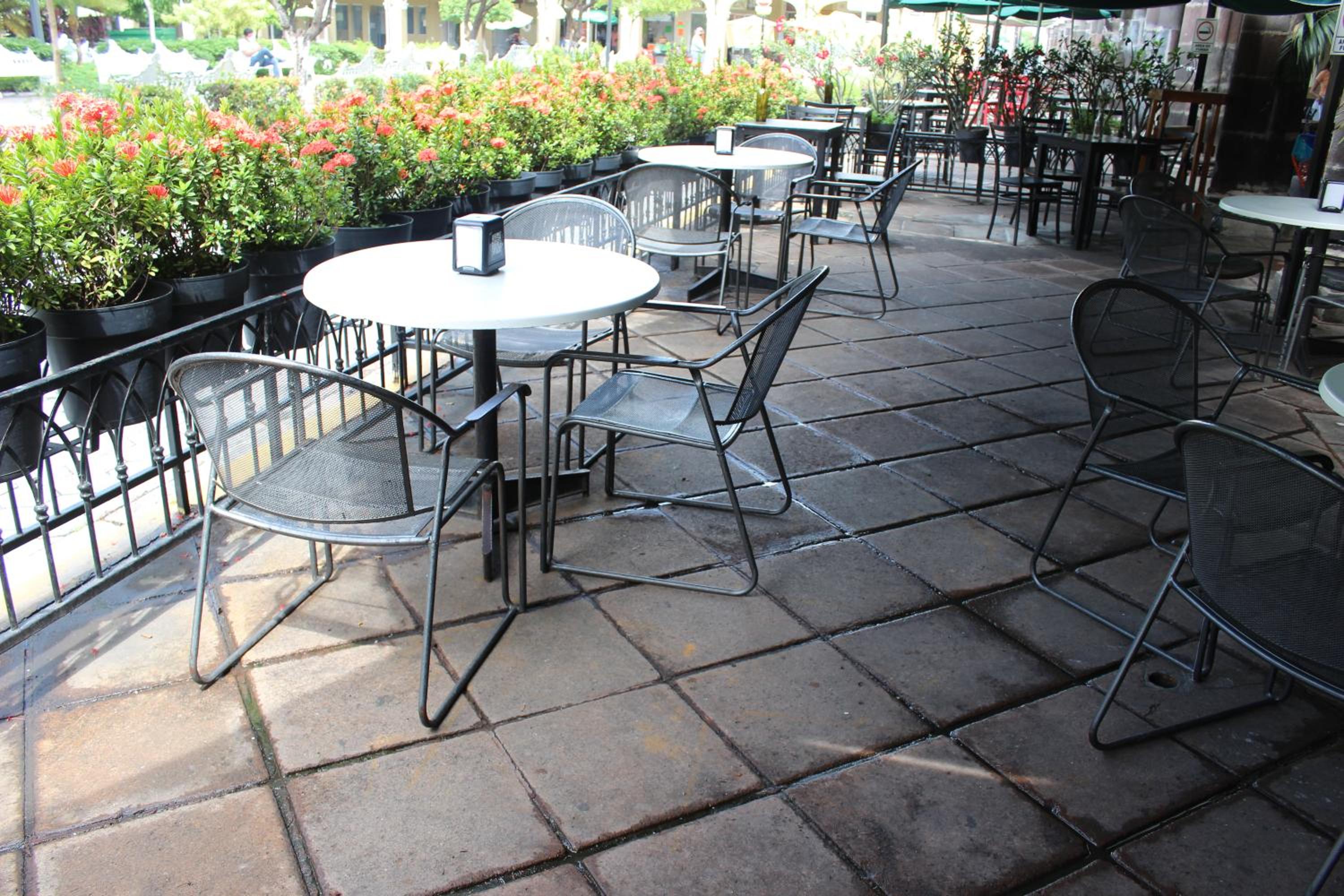 outdoor BBQ area