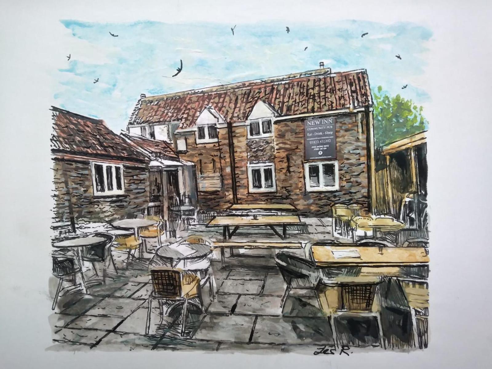 outdoor BBQ area