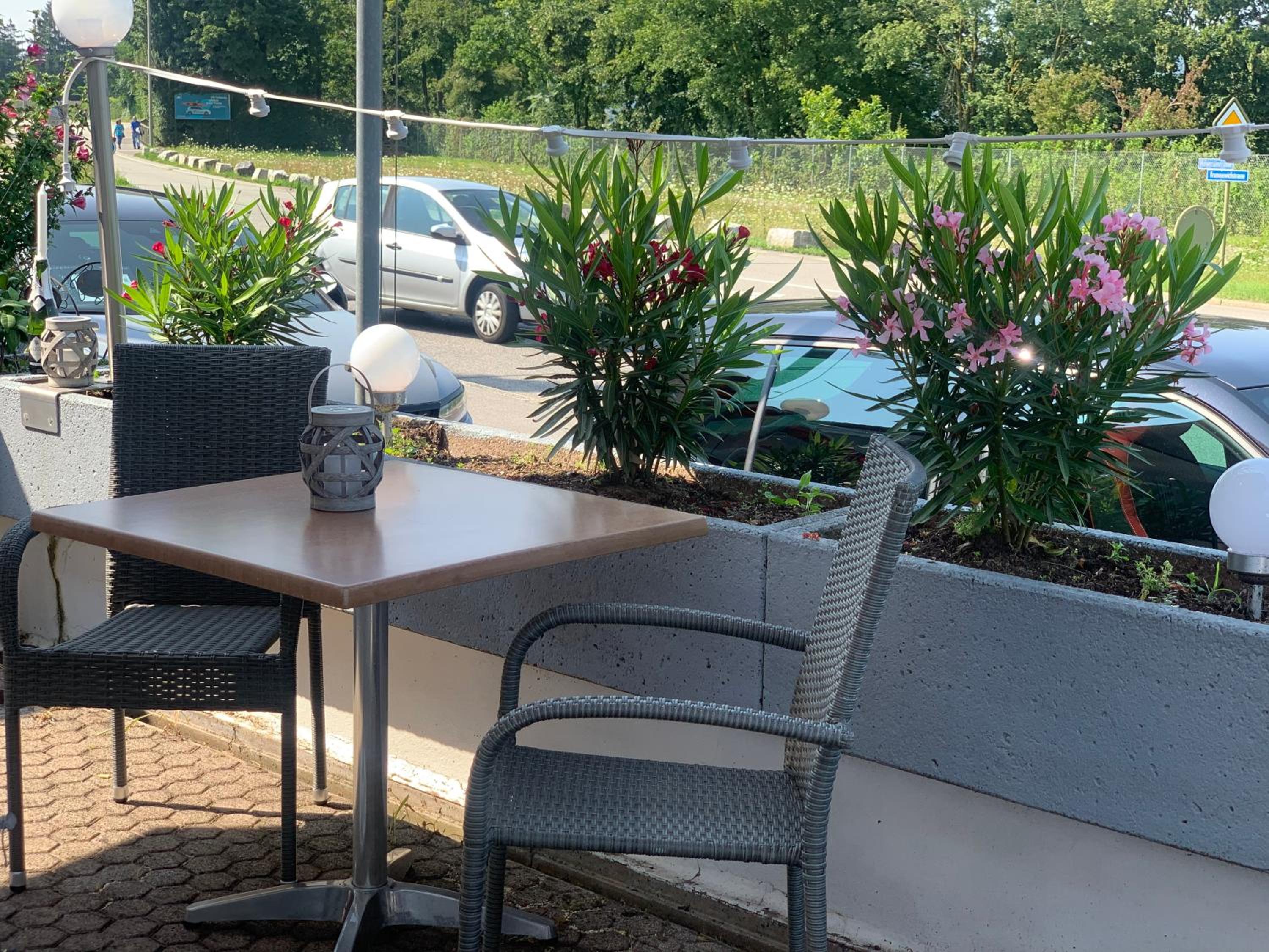 outdoor BBQ area