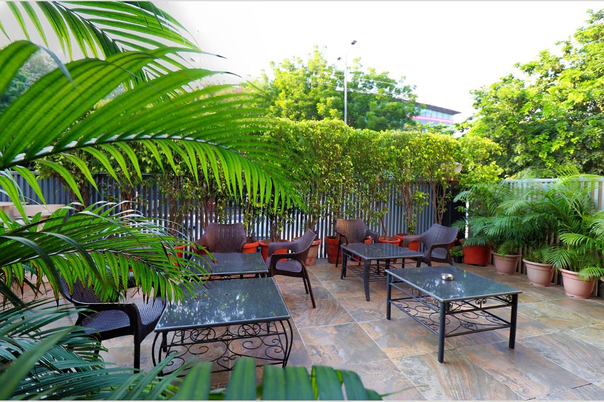 outdoor BBQ area