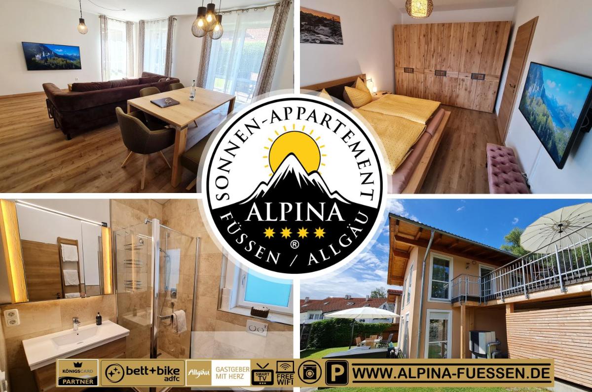 Alpina Sonnen-Appartements Füssen incl XL-Sonnen-Terrasse & Königscard