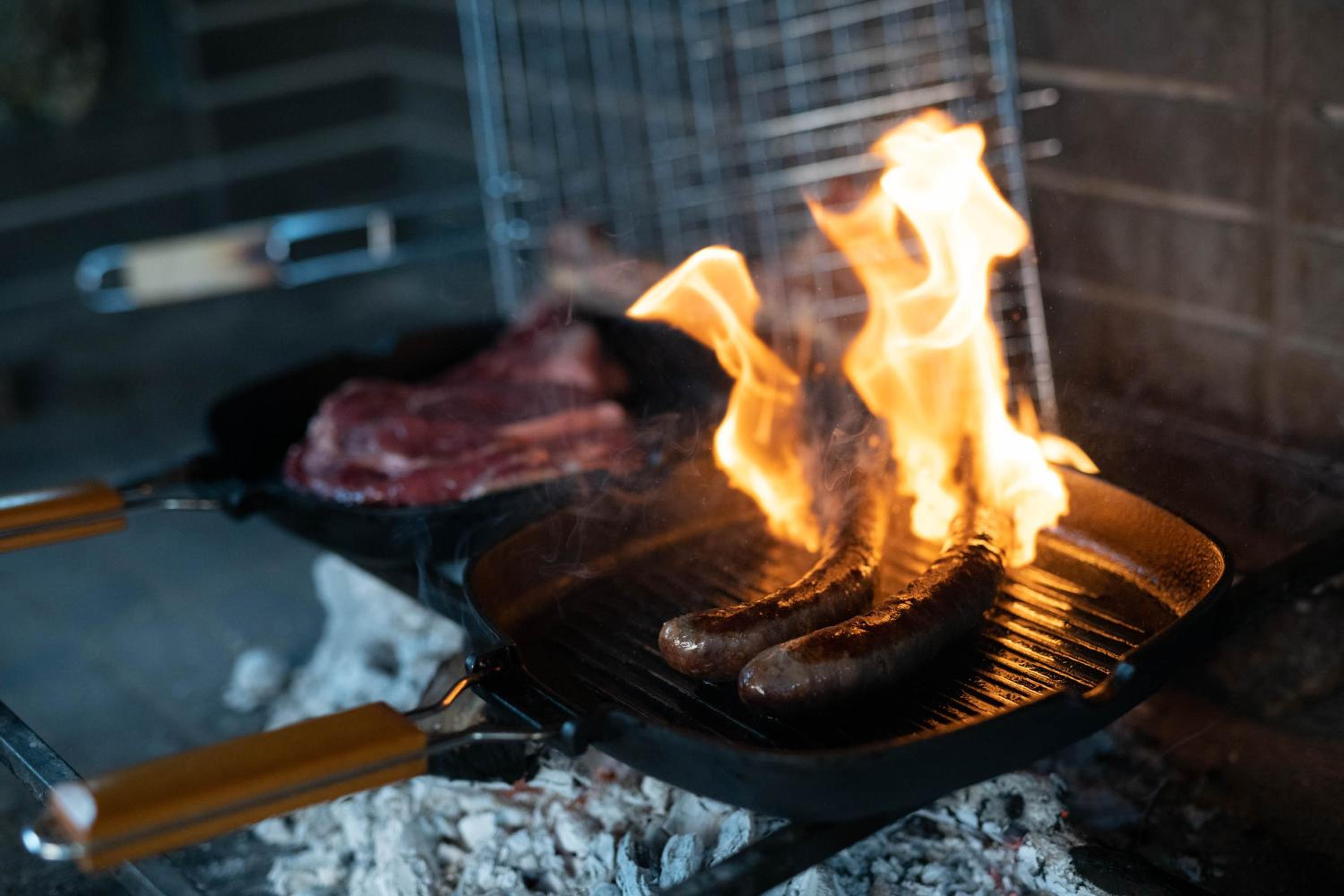 outdoor BBQ area