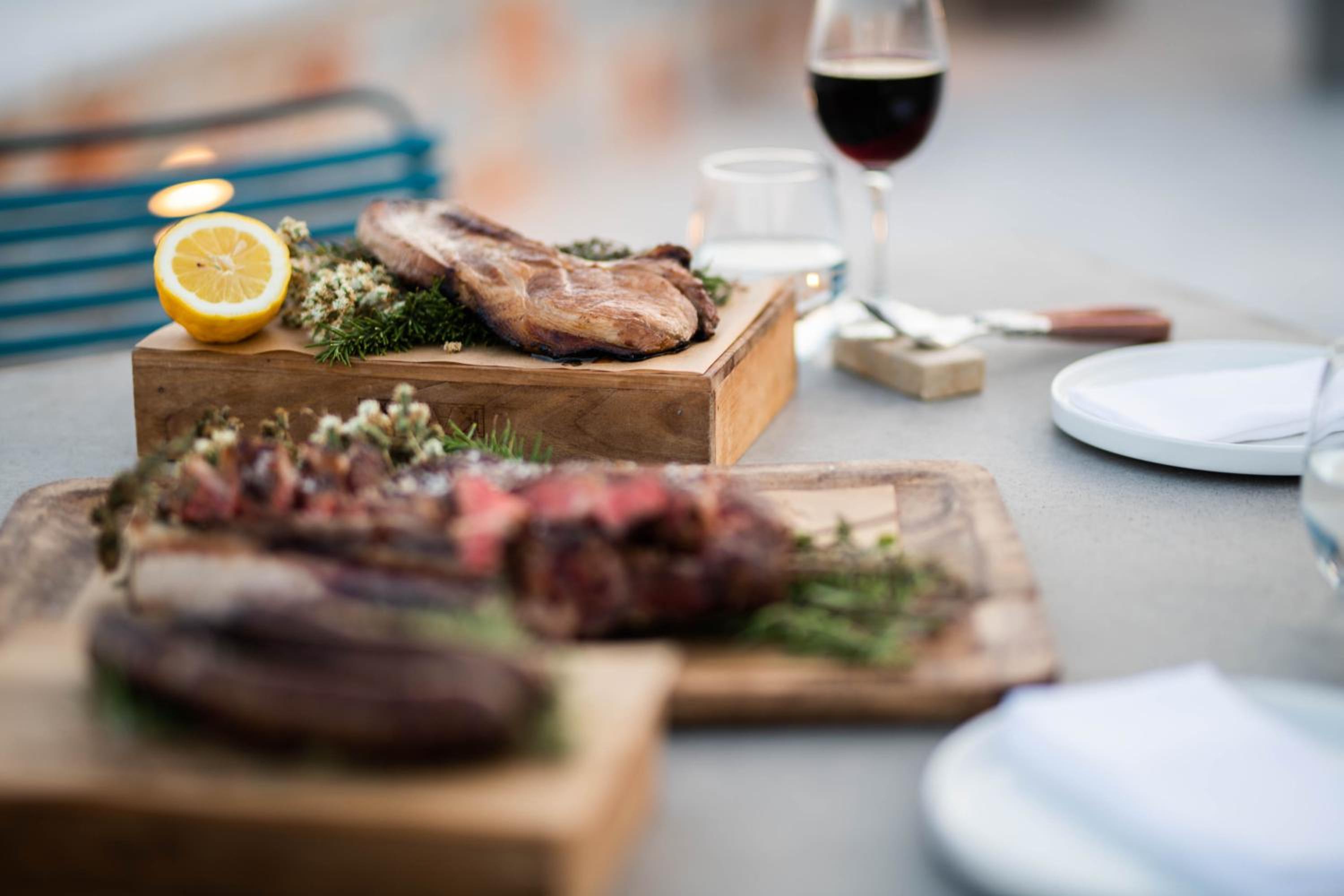 outdoor BBQ area