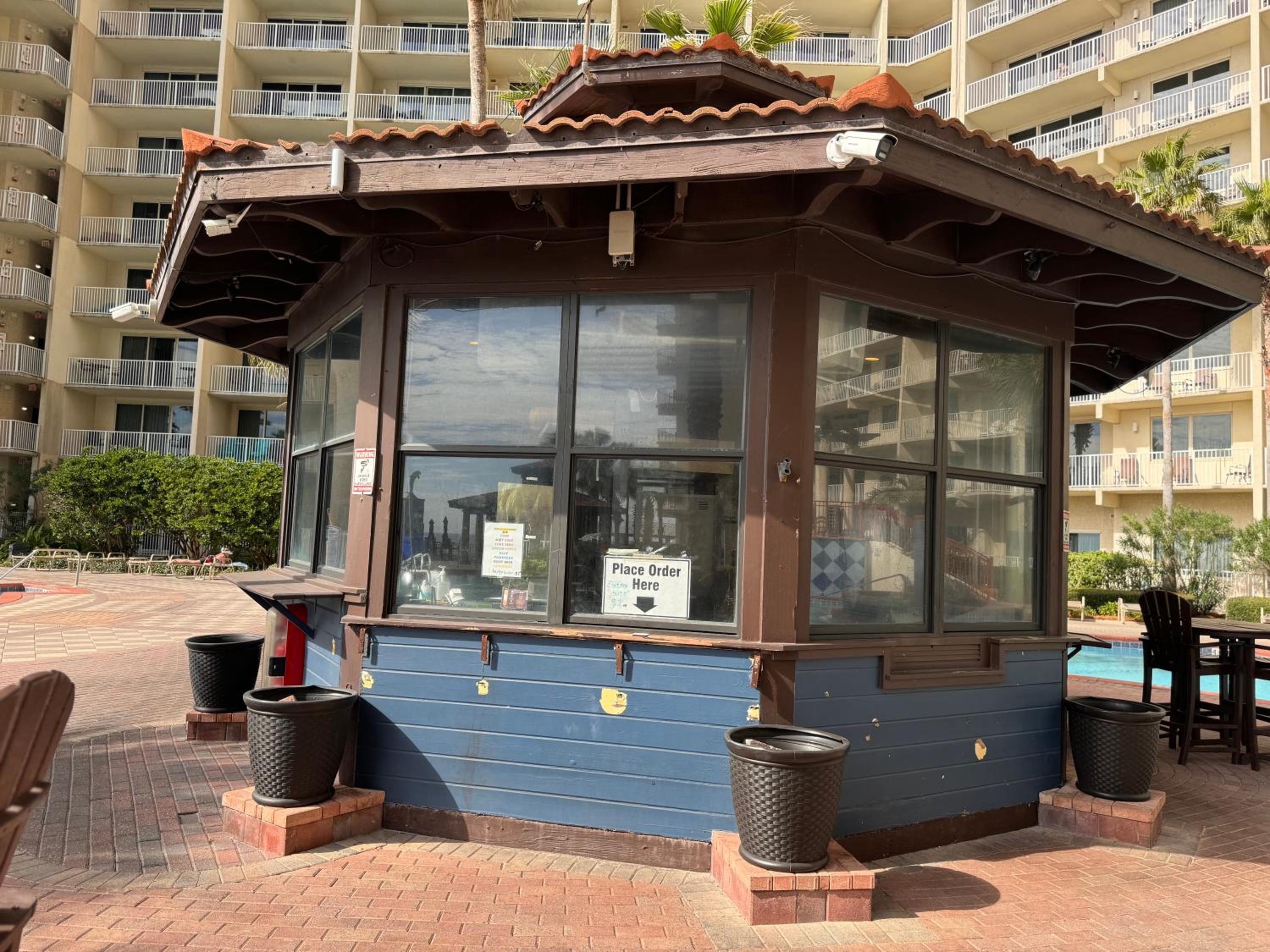 outdoor BBQ area