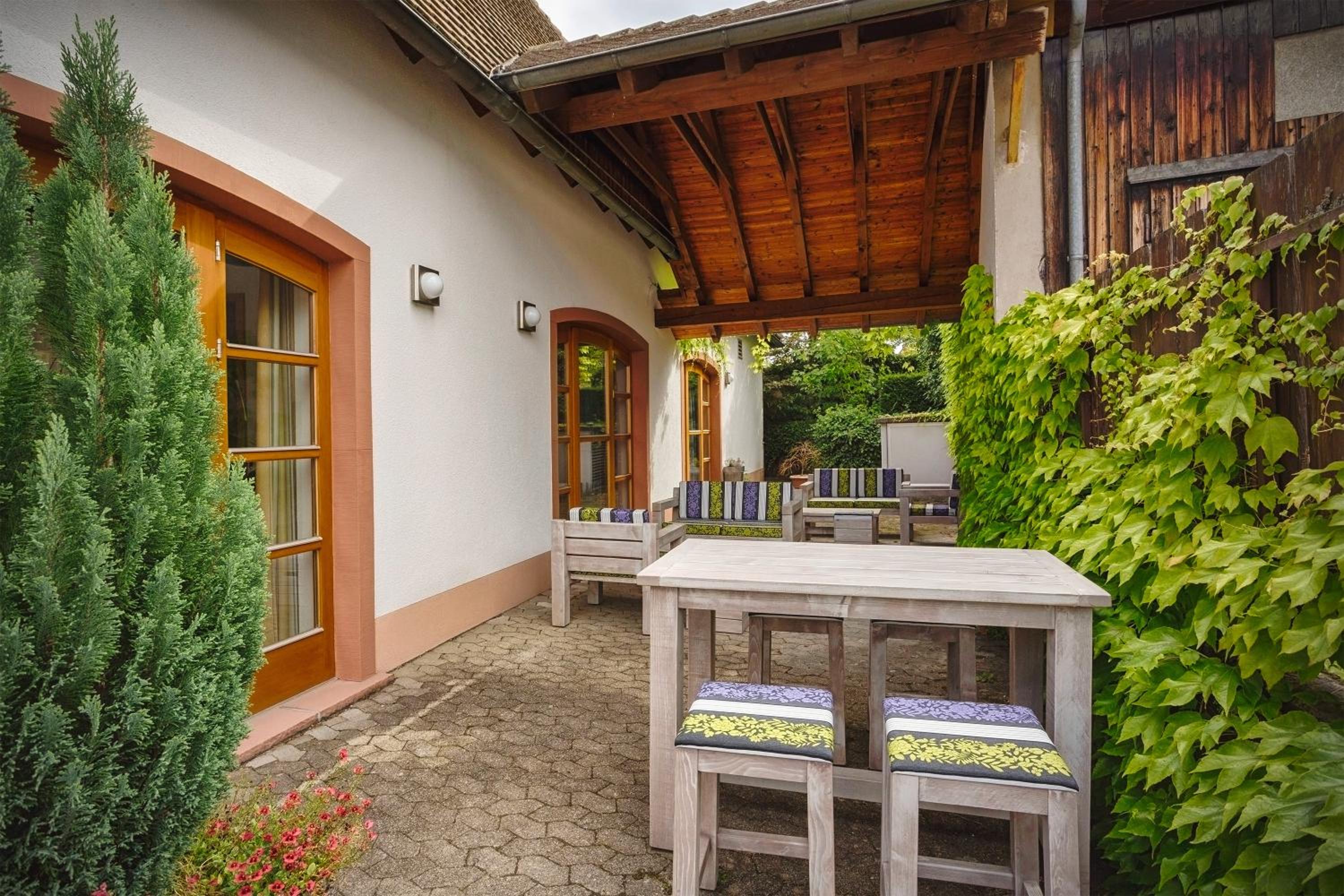 outdoor BBQ area